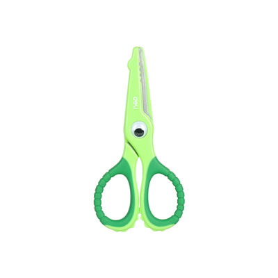 

Deli deli student hand scissors cartoon small crocodile scissors green 6071