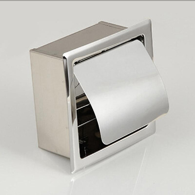 

Stainless Steel Concealed Roll Paper Holder Bathroom Hardware Toilet Accessories