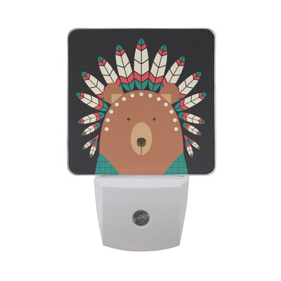 

ALAZA LED Night Light With Smart Dusk To Dawn SensorPandas Hearts Plug In Night Light