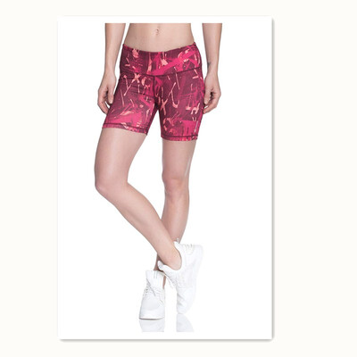 

Heart-shaped womens dolphin shorts with silkscreen print