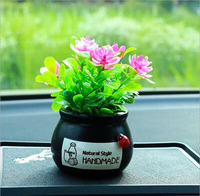 

Car perfume ornamental vehicle artificial emulation flower&artificial flowers small potted plants can be added with perfum