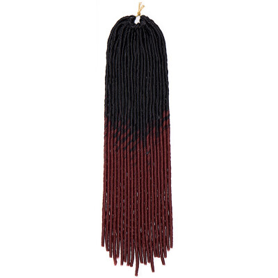 

20" Two Ombre Braiding Hair Extension Faux Locs Synthetic Crochet One Piece Hair Braids 100g