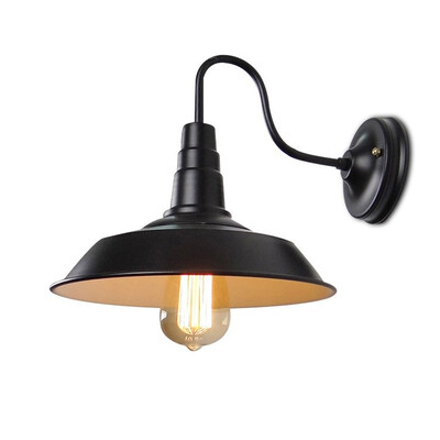 

Baycheer HL424984 Vintage Retro Simple Wrought Iron Black Gooseneck Barn LED Wall Lamp