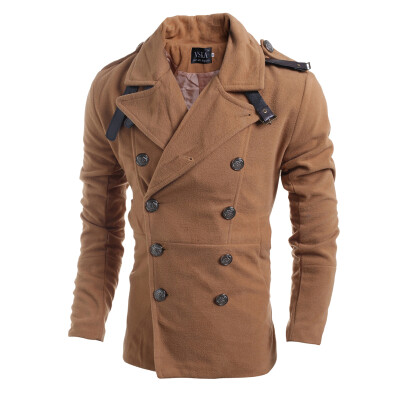 

Zogaa New Men's Wool Coat Fashion Double-breasted