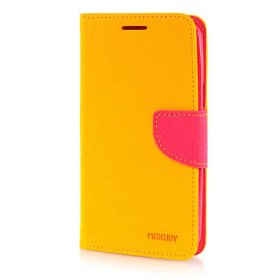 

MOONCASE Leather Side Flip Wallet Card Slot Pouch Stand Case Cover for Samsung Galaxy Grand 3 / Grand Max G7200 Yellow