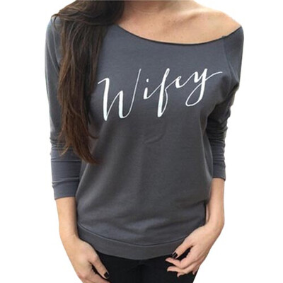

CT&HF Women Long Sleeves Cotton Sexy Round Neck T-Shirt