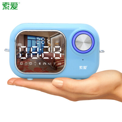 

Sony Ericsson soaiy E16 Bluetooth Speaker Computer Subwoofer Card U Disk Portable Car Outdoor Radio Alarm Clock Pink