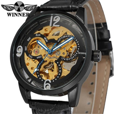 

Winner skeleton mechanical watch w215