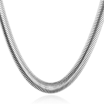 

Gold Necklace Stamp '18K' Real Gold Plated Stainless Steel Men Jewelry Wholesale New Trendy 5 MM 55 CM Snake Chain Necklace