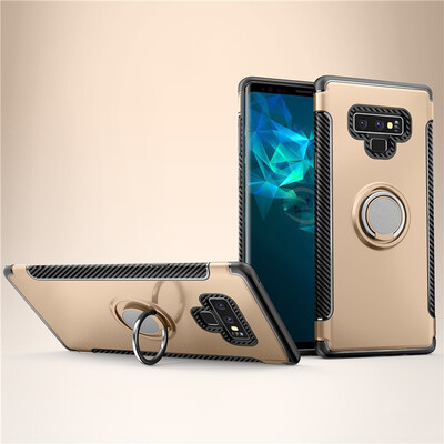 

Fecoprior Back Cover For Samsung Galaxy Note 9 Note9 Case Car Holder Stand Hard PC Silicon Ring Suction Bracket Celulars