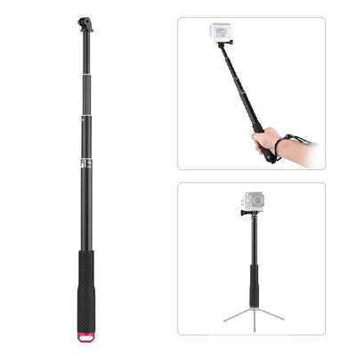 

LDX-808 Aluminum Alloy Selfie Stick 4-Section Extendible Handheld Selfie Stick with Remote Controller Clip 36cm-110cm for GoPro He