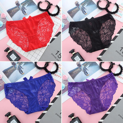 

Teenage Women briefs bow panties summer seamless underwear solid fancy colors intimate female girls bragas