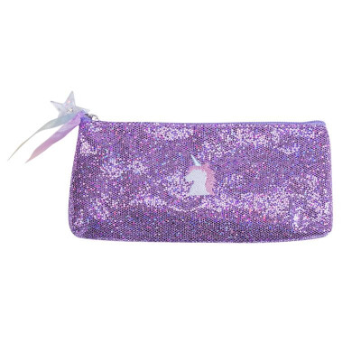 

Cute Sequins Embroidery Student Pencil Case Makeup Pouch Cosmetic Pencil Bags