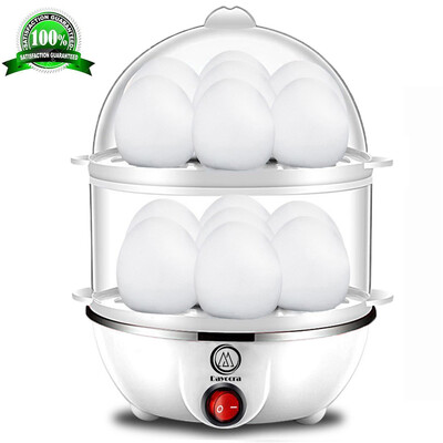 

Egg Cooker Electric Egg Steamer White Egg Boiler Rapid Egg Maker Double Layer Egg Cooker with Automatic Shut Off Feature