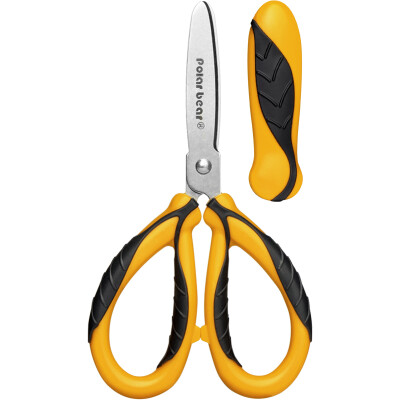 

Polar bear JD-006 effort safe scissors medium yellow 1 to install office kitchen dual-use