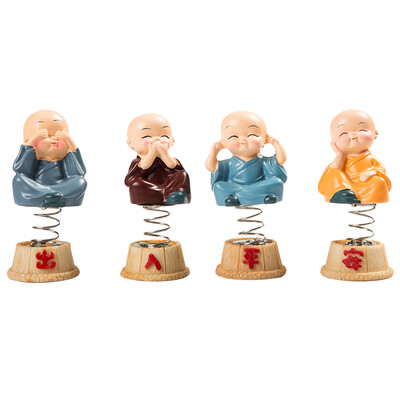 

40000 km car decoration car creative shaking head four small monk car accessories Shaolin small shame car supplies SWY6010