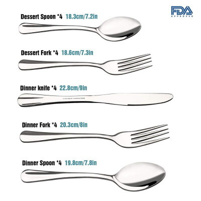 

Dinnerware Set Stainless Steel Cutlery Set Tableware Flatware Spoon Knife Fork Sets Western Salad Spoon Kitchen Tool Gift Party