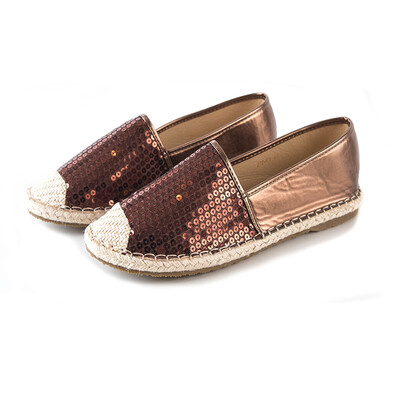 

Womens Sparkly Sequins Cap Toe Low Cut Driving Slip-on Espadrilles Flats Shoes