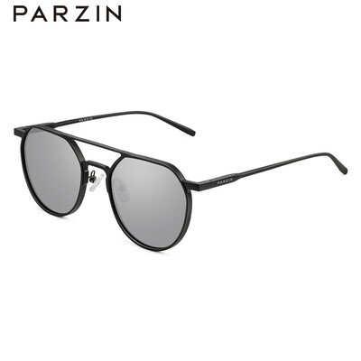 

PAZIN Light Aluminum Magnesium Trend Round Frame Polarized Sunglasses Women Fashion Big Frame Couple Driving Sunglasses 8168 Black Frame Reflective Film Mercury