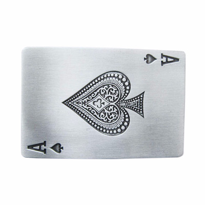 

New Vintage Ace Spade Poker Card Rectangle Belt Buckle Gurtelschnalle Boucle de ceinture
