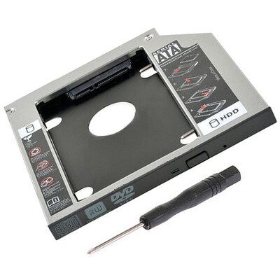 

25" SATA Aluminum SATA 2nd Hard Disk Drive SSD HDD Caddy Adapter bay for Asus N53SM N53SN N53SV X57 X58 X59 Series laptop