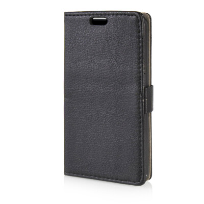 

MOONCASE Litch Skin Leather Side Flip Wallet Card Slot Pouch Stand Shell Back ЧЕХОЛ ДЛЯ LG L Bello D331 Black