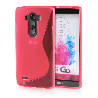 

MOONCASE S - Line Soft Flexible Silicone Gel TPU Skin Shell Back ЧЕХОЛ ДЛЯ LG G Flex 2 Hot pink