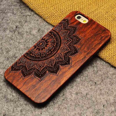 

Wood Phone Case For iPhone 5 5S 6 6S 6Plus 7 7Plus Cover Wooden Shockproof