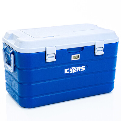 

ICERS Essens PU incubator medicine insulin medical refrigerator fresh box 40 liters with strap thermometer display blue white