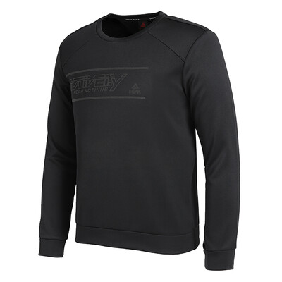 

PEAK mens autumn&winter new round neck caught fur warm sweater comfortable sports shirt DF684041 black XL code