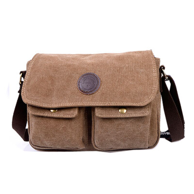 

New Men's Vintage Canvas Satchel School Military Shoulder Messenger Bag Work