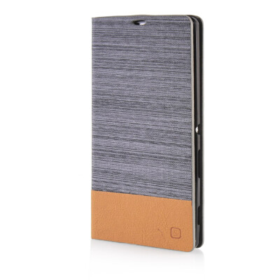 

MOONCASE Canvas Design Leather Side Flip Wallet Pouch Stand Shell Back ЧЕХОЛ ДЛЯ Sony Xperia T3 Dark Brown