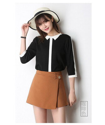 

New Fashion Plaid shorts high-waisted shorts Korean Casual women Jeans Shorts woven shorts