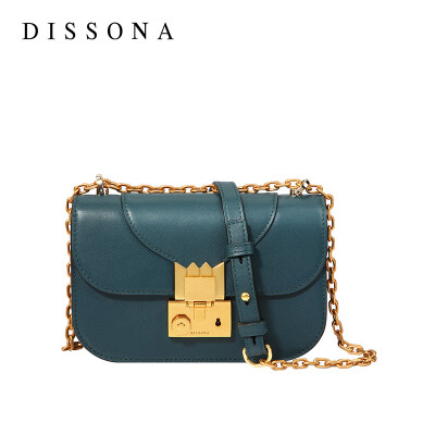 

DISSONA Fashion Small Square Bag Messenger Chain Small Bag Shoulder Tofu Bag 81810163013400 Dark Green