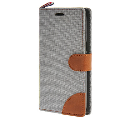 

MOONCASE Denim Style Flip Wallet Card Pouch Bracket Back чехол для Cover Samsung Galaxy Grand Prime G5308W грей