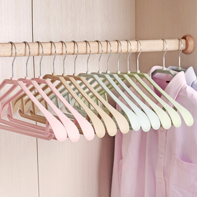 

Additives hangers wide shoulders no trace drying racks anti-slip wet&dry plastic clothes rack adult children clothes support thickening non-slip seamless color 20 Pack WG-1290