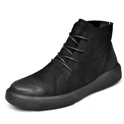 

Mens Boots Higt Cut Shoes For Men Fashion Lace Up Shoes Martin Boots Casual Shoes Black Brown Size 39-46