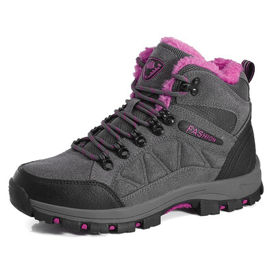 

Men Boots Winter With Fur 2018 Warm Snow Boots Men Winter Boots Work Shoes Men Footwear Fashion Rubber Ankle Shoes