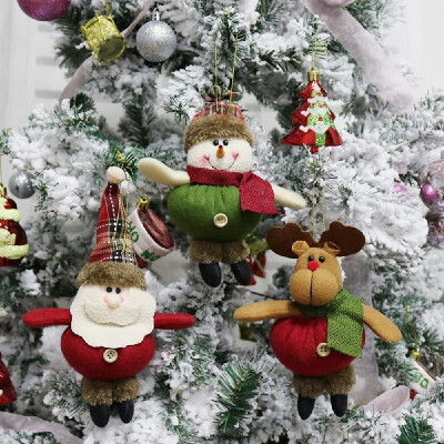 

3pcsset Christmas Hanging Dolls Santa Reindeer Snowman Toys Christmas Tree Decorations Ornaments