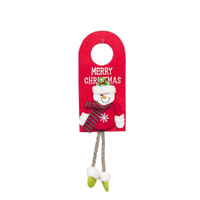 

Christmas Tree Ornaments Home Door Handle Decoration Hanging Decorative Pendant Santa Claus Snowman Reindeer