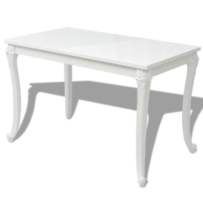 

Dining Table 120x70x76 cm High Gloss White