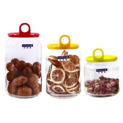 

[Jingdong supermarket] Lemei Luminarc 0.75 liters 3 installed condensate color storage dry fruit sealed cans fresh cans