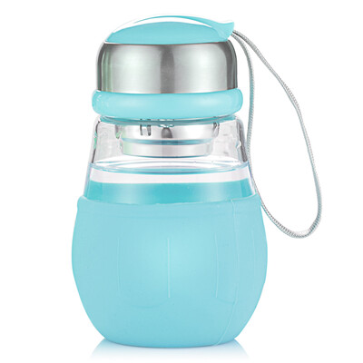 

Jingdong Supermarket] Bangda portable transparent glass creative cover covered with a cup of cute love Meng filter toot penguin cups yellow 400ml