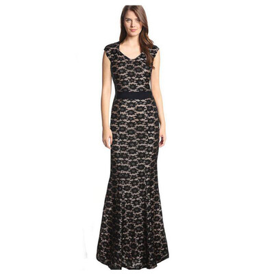 

Buenos Ninos Fashion Lace Mopping Big Swing Dress Embroidered Evening Party Vestidos