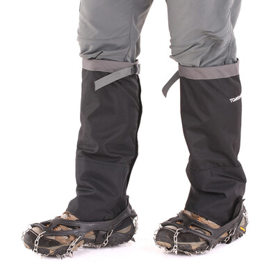 

TOMSHOO 1 Pair of 19 Teeth Crampons Non-slip Shoes Cover Stainless Steel Anti Slip Ice Cleats Shoe Boot Grips Traction Snow Spikes