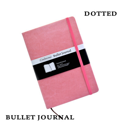 

A5 Dot Grid Hard Cover Candy Color PU Notebook Elastic Band Travel Puntos Dotted Bullet Journal Bujo Pointed Writing Pads