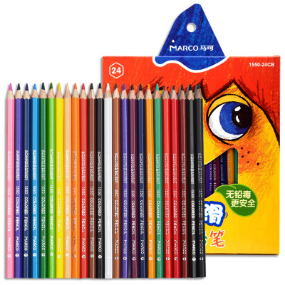 

Marco 1550-24CB 24 color smooth core color pencil