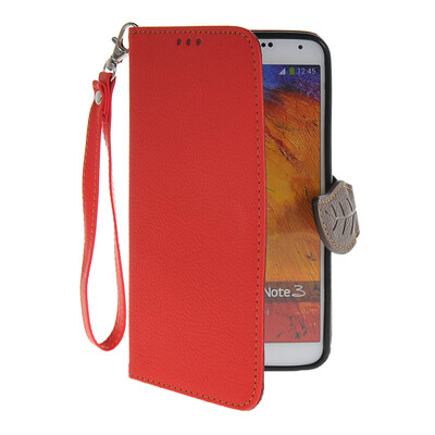 

MOONCASE Litch Skin Leather Side Flip Wallet Card Slot Pouch Stand Shell Back ЧЕХОЛ ДЛЯ Samsung Galaxy Note 3 N9000 Red