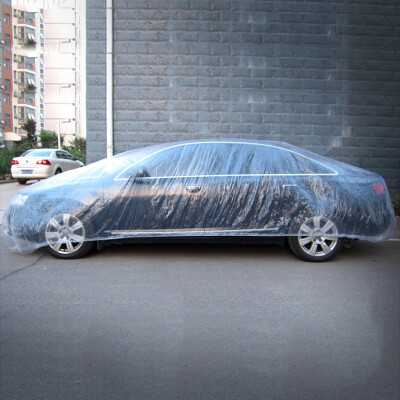 

KOOLIFE car clothing transparent plastic PE film thickening rain&dustproof one-time full car cover for Audi A6A8 BMW 5 series Mercedes-Benz e-class E300&other large&large sedan L code