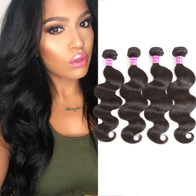 

Glary Brazilian Virgin Hair Body Wave Bundles Human Hair Extensions Body Wave Brazilian Hair Weave 4 Bundles Natural Black